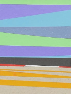 Brian Alfred, Purple Track, 2014, Collage, 10 1/4 x 7 3/4 inches, 26 x 19.7 cm, A/Y#21511