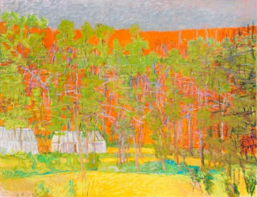 &quot;Green Landscape with Greenhouses,&quot; 2012, Oil on canvas, 64 x 84 inches, 162.6 x 213.4 cm, A/Y#20444