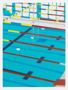 Niigata Pool, 2016, Acrylic on canvas, 12 x 9 inches, 30.5 x 22.9 cm, AMY#28296