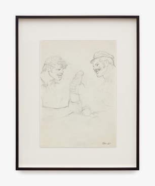 Work on paper by Tom of Finland titled Untitled (Preparatory Drawing) from 1985