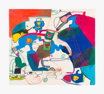 Work on paper by Peter Saul titled Untitled (Superman) from 1963