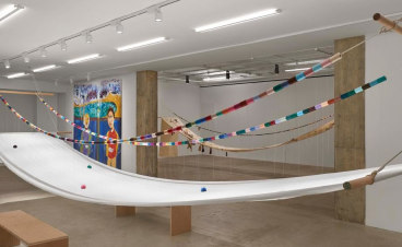 Medalla, a Manila-born artist, world-traveller and pioneer of kinetic art, conceived of&nbsp;A Stitch in Time&nbsp;in the 1960s when he gave handkerchiefs to two ex-lovers in Heathrow airport, with instructions to embroider whatever they pleased. Pictured: installation view