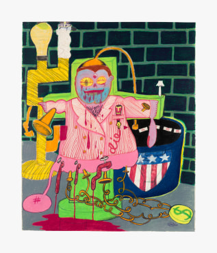 Work on paper by Peter Saul titled Untitled from 1964