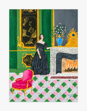 Painting by Andrew LaMar Hopkins by The Baroness Micaela Almonester de Pontalba in the H&ocirc;tel de Pontalba