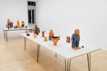 Installation view of &ldquo;Sally Saul: People &amp; Vases,&rdquo; Venus Over Manhattan, New York, 2023