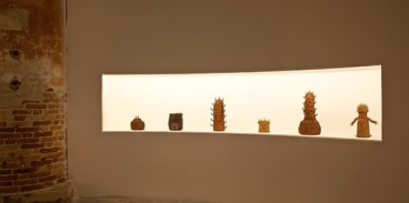 Installation image of Shinichi Sawada works in the exhibition titled The Encyclopedic Palace of the Venice Biennale
