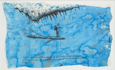 Raymond Pettibon,&nbsp;No Title (Here and there), Ink on paper, 1995; Courtesy of the Venus Over Manhattan Gallery
