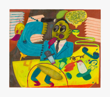 Work on paper by Peter Saul titled Untitled from 1962