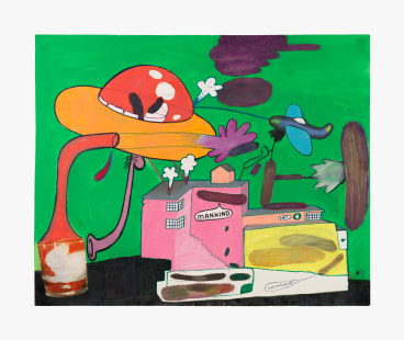 Work on paper by Peter Saul titled Untitled (Mankind/Womankind) from 1963