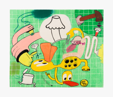 Work on paper by Peter Saul titled Untitled #2 from 1963