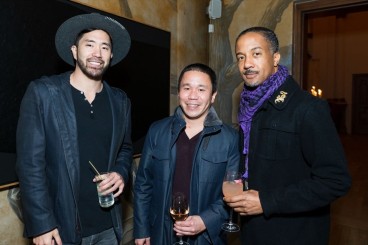 Kevin Hayashi,&nbsp;Clinton Yara&nbsp;and&nbsp;Ricardo Richie&nbsp;sip wine and cocktails from Rye on the Road and Hamel Family Wines.