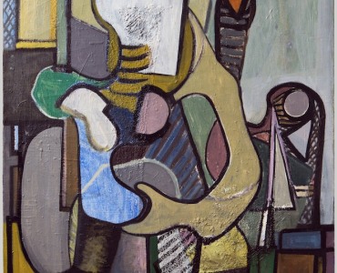 abstract painting by Judith Rothschild of a figure