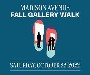 logo for gallery walk with two footprints 