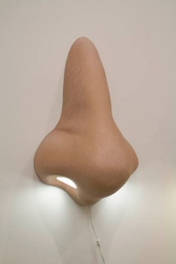 Nose Sculpture Wall Sconce (Latino), 2007. Mixed media, 35 x 20.5 x 16 inches (88.9 x 52.1 x 40.6 cm). MP 186
