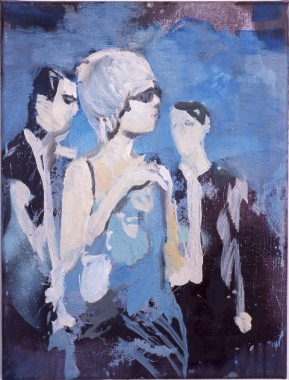 Paulina Olowska painting of 3 figures