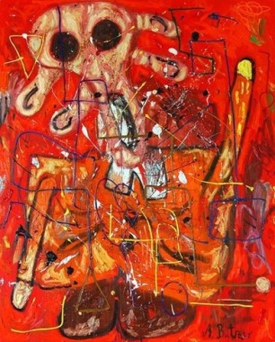 Roter Mann Edvard Munch, 2007. Oil on canvas. MP 26