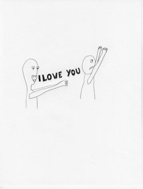 I Love You, 2009. Graphite on paper, 11 x 8-1/2 inches (27.9 x 19.1 cm)