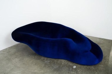 Dream Object (At a LACE meeting with Liz Taylor in some warehouse I realized I could make (as Dream Objects) stuff I&#039;d not dreamt of like the giant ear lounge chair), 2007. Foam, upholstery and wood, 29 x 96-1/2 x 46 inches (73.7 x 242.6 x 116.8 cm). MP# 188