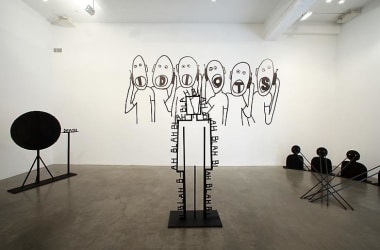 &quot;Small Brain Big Stomach,&quot; installation view, 2009. Metro Pictures, New York.