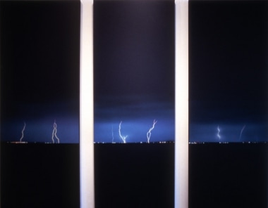Untitled, 1984. Acrylic on canvas, 3 panels, each 96 x 36 inches. MP 131, 132, 133