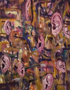 Ear Painting 2, 2007. Oil on canvas, 62 x 48 inches (157.5 x 121.9 cm). MP 180