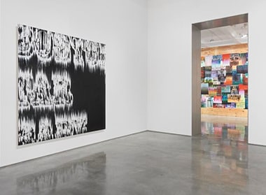 Gary Simmons, &quot;Fight Night.&quot; Installation view, 2014. Metro Pictures, New York.