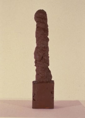 Untitled (small totem), 1985. Acrylic and plaster, 19 x 4 x 4 inches. MP 111