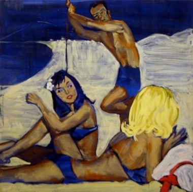 Man for Hire, 1984. Acrylic on canvas, 36 x 36 inches (91.4 x 91.4 cm). MP 31