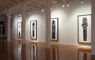 &quot;Bodyhammers: Cult of the Gun,&quot; installation view, 1993. Metro Pictures, New York.