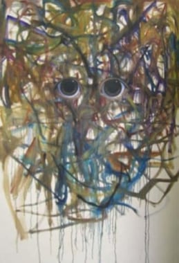 Untitled (Keane Eyes), 2007. Oil on canvas, 68 x 46 inches (172.7 x 116.8 cm). MP 204