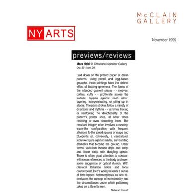 November 1999 NY Arts