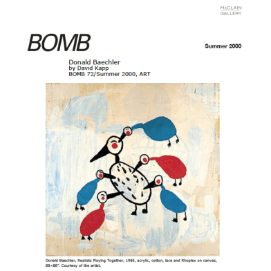 June 2000 BOMB Magazine