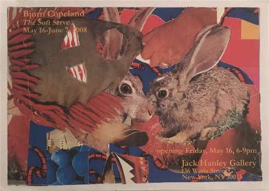 Collage poster of rabbits , film reels, and various colors
