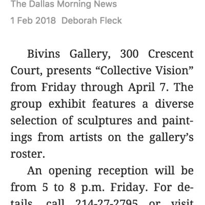 Galleries will host Dallas Gallery Day [Dallas Morning News]