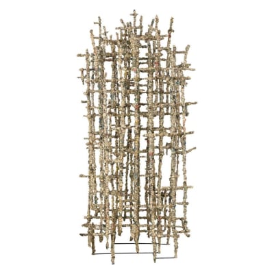 Wire Sculpture &quot;Primitive Cathedral lll&quot; by Matteo Naggi