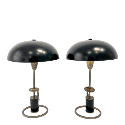 Counterweight Scrittoio Brass Table Lamp by Angelo Lelli for Arredoluce