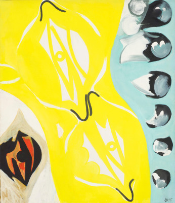 Ernst Wilhelm Nay, Yellow between two Times, 1965