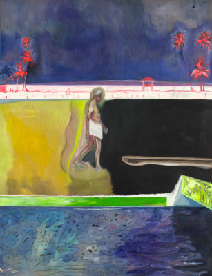 &quot;Walking Figure by Pool&quot;, 2011