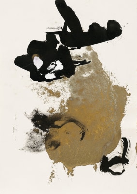 &quot;Untitled&quot;, 1989 India ink, gold pigment on paper