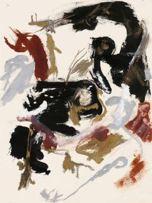 &quot;Untitled&quot;, 1990 India ink, gold pigment, silver pigment on paper