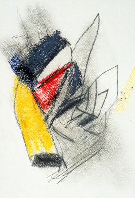 &quot;Untitled&quot;, 1985 Charcoal, crayon, colored pencil on paper