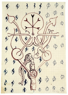 &quot;Untitled&quot;, 1968 Felt-tip pen on graph paper