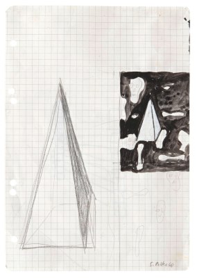 &quot;Untitled&quot;, 1968 Pencil, ink, gouache on graph paper