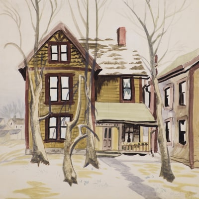 Charles Ephraim Burchfield (1893–1967), Frosted Windows, 1917, watercolor and pencil on paper, 26 x 20 in. (detail)