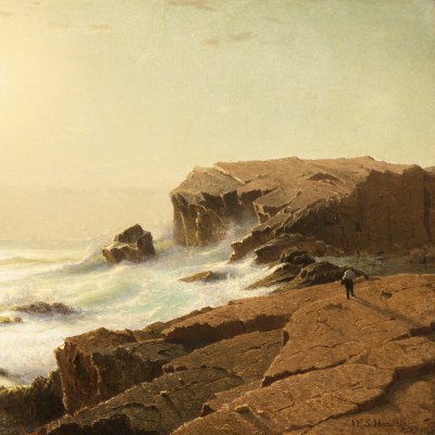 William Stanley Haseltine (1835–1900), Sunrise at Narragansett, Rhode Island, 1863, oil on canvas, 18 1/4 x 31 3/4 in. (detail)
