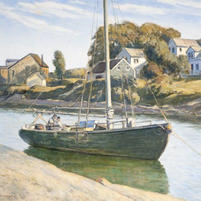 Clarence K. Chatterton (1880–1973), Inlet at Ogunquit, Maine, c. 1925, oil on canvas, 28 x 36 in. (detail)