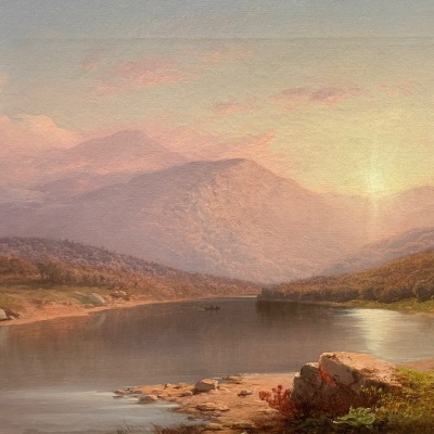 John Williamson (1826–1885). Sunrise, Lake George, 1864. Oil on canvas. 18 1/8 x 26 1/4 in. (detail)