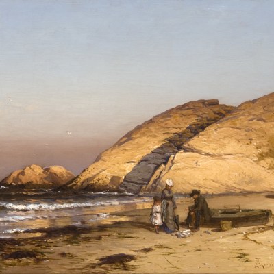 Alfred Thompson Bricher (1837–1908)  Well Rock, Scituate, Massachusetts, 1878 Oil on canvas, 18 x 36 in. (detail)