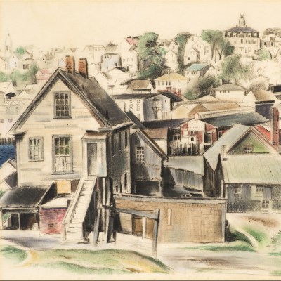 Earl Horter (1881–1940), Gloucester, Massachusetts, 1932, pastel on vellum, 12 x 14 ½ in. (detail)