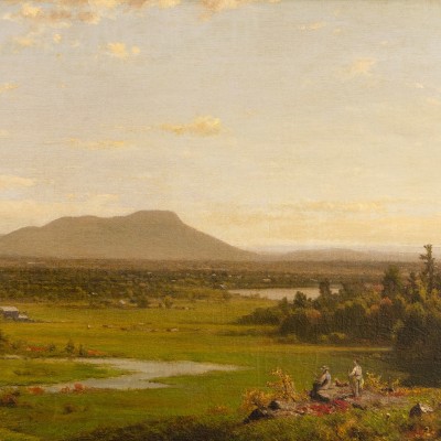 Richard William Hubbard (1816–1888), Landscape, 1870, 13 1/2 x 24 in. (detail)